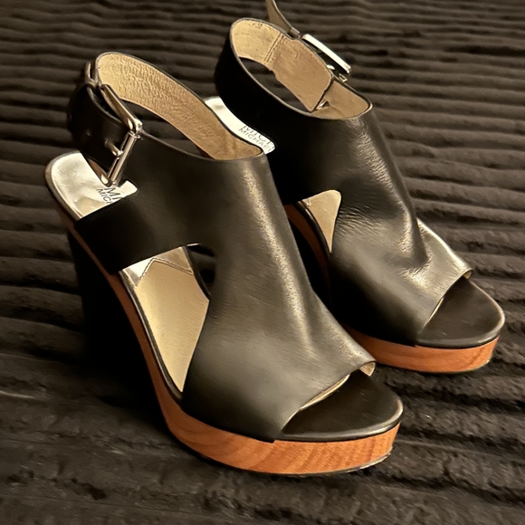 MICHAEL Michael Kors Black and Tan Wedge Sandals main image 2